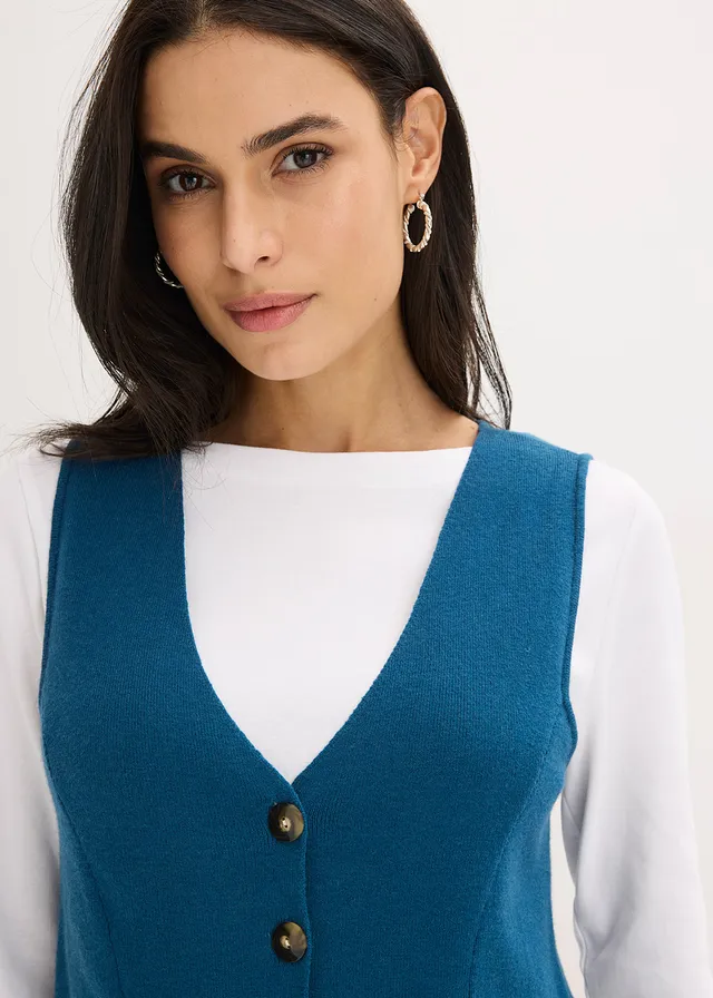 Gilet sans manches en maille • pétrole • product-page.page-title-suffix