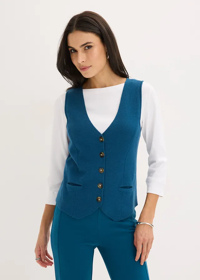 Gilet sans manches en maille • pétrole • product-page.page-title-suffix