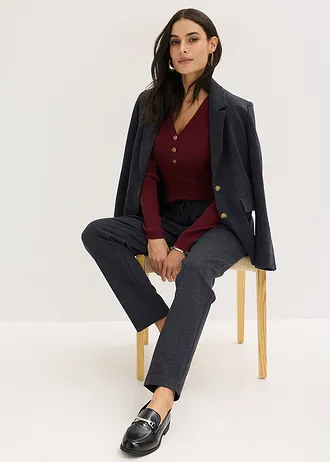 Pantaloni eleganți cu stretch • bleumarin melanj • magazin bonprix