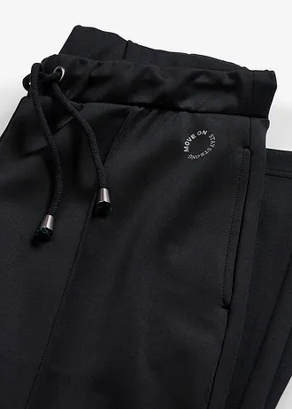 Pantaloni sport cu cusături decorative • negru • magazin bonprix