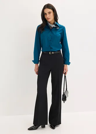 Overhemdblouse, Kleur: blauwpetrol