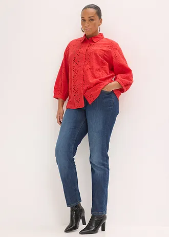 Chemisier en broderie anglaise, Couleur: fraise