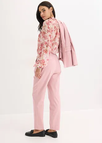 Eleganckie spodnie ze stretchem • dymna orchidea-bladoróżowy-róż malwowy melanż • sklep bonprix