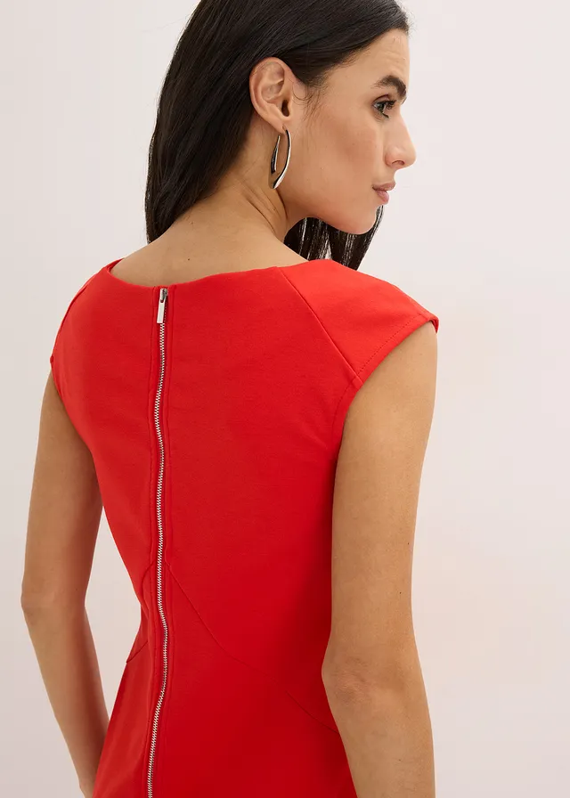 Robe fourreau en Punto di Roma • fraise • product-page.page-title-suffix