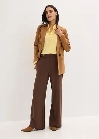 Stretch blouse, lange mouw • lichtgeel • bonprix online shop