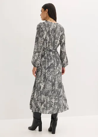 Rochie maxi • negru-alb perlat șarpe • magazin bonprix