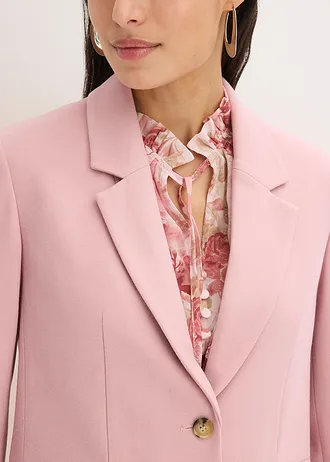Stretch blazer met één rij knopen • rookorchidee gemêleerd • bonprix online shop