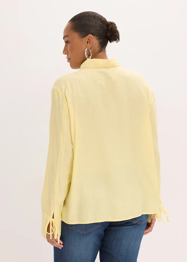 Chemisier fluide, Couleur: jaune clair