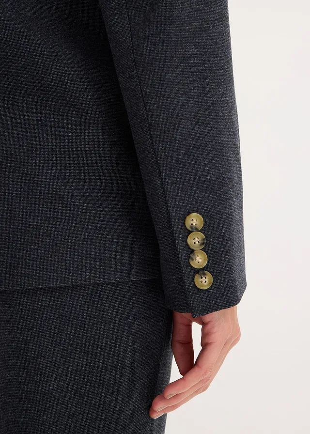 Stretch blazer met één rij knopen • donkerblauw gemêleerd • product-page.page-title-suffix