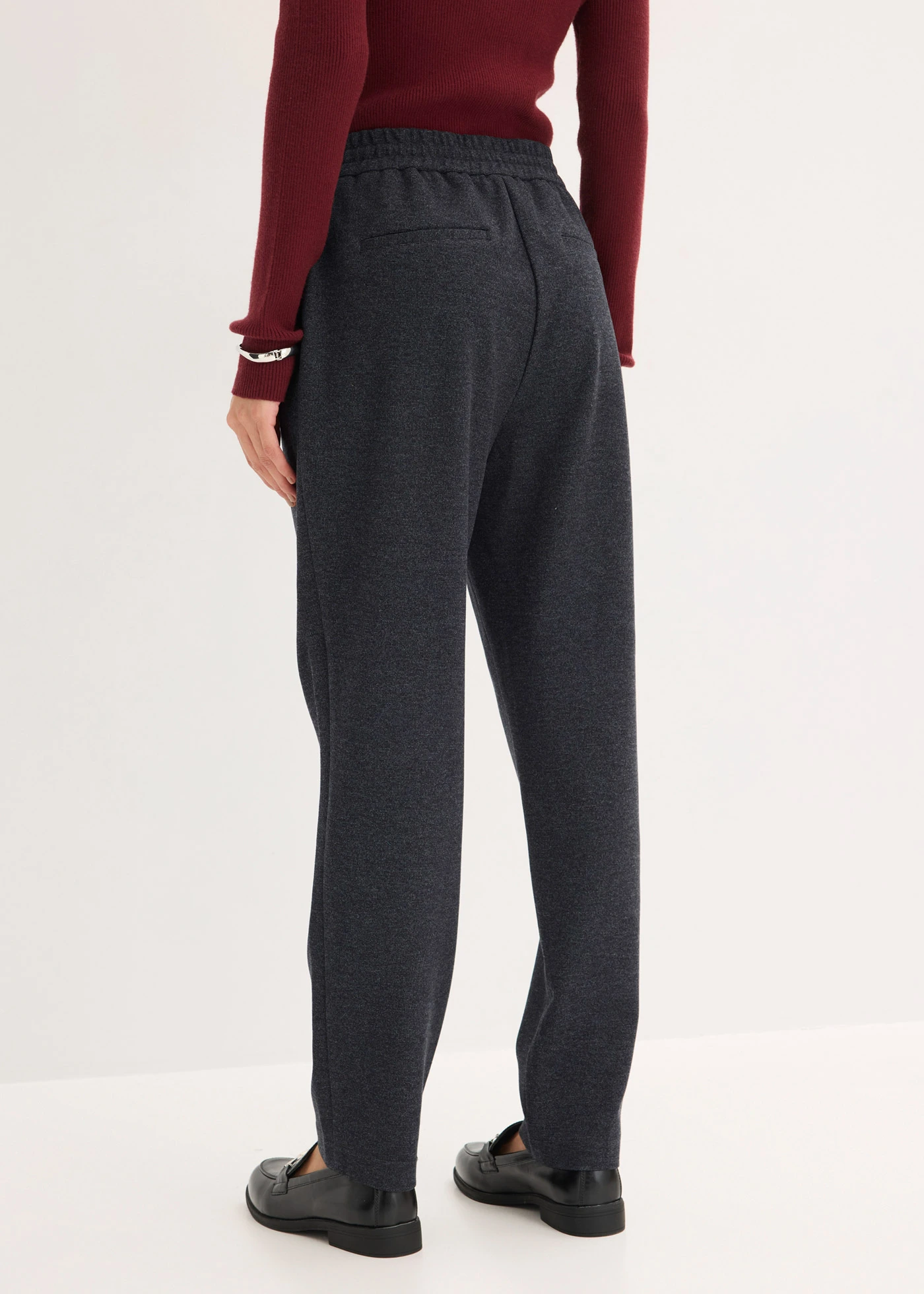 Elegante stretch broek • donkerblauw gemêleerd • bonprix online shop