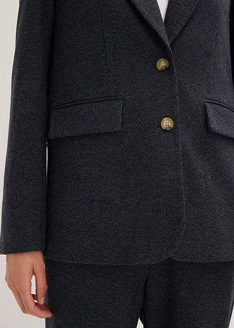 Blazer à boutonnage simple • bleu foncé chiné • Boutique bonprix