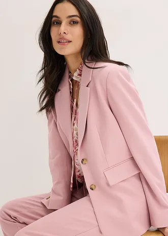 Stretch blazer met één rij knopen • rookorchidee gemêleerd • bonprix online shop