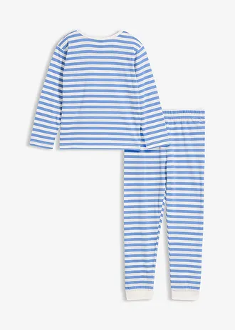 Pyjama van zacht katoen • wolwit-hemelblauw gestreept • bonprix online shop