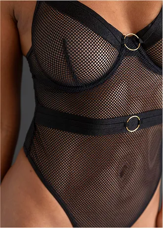 Body ze stringami • czarny • sklep bonprix