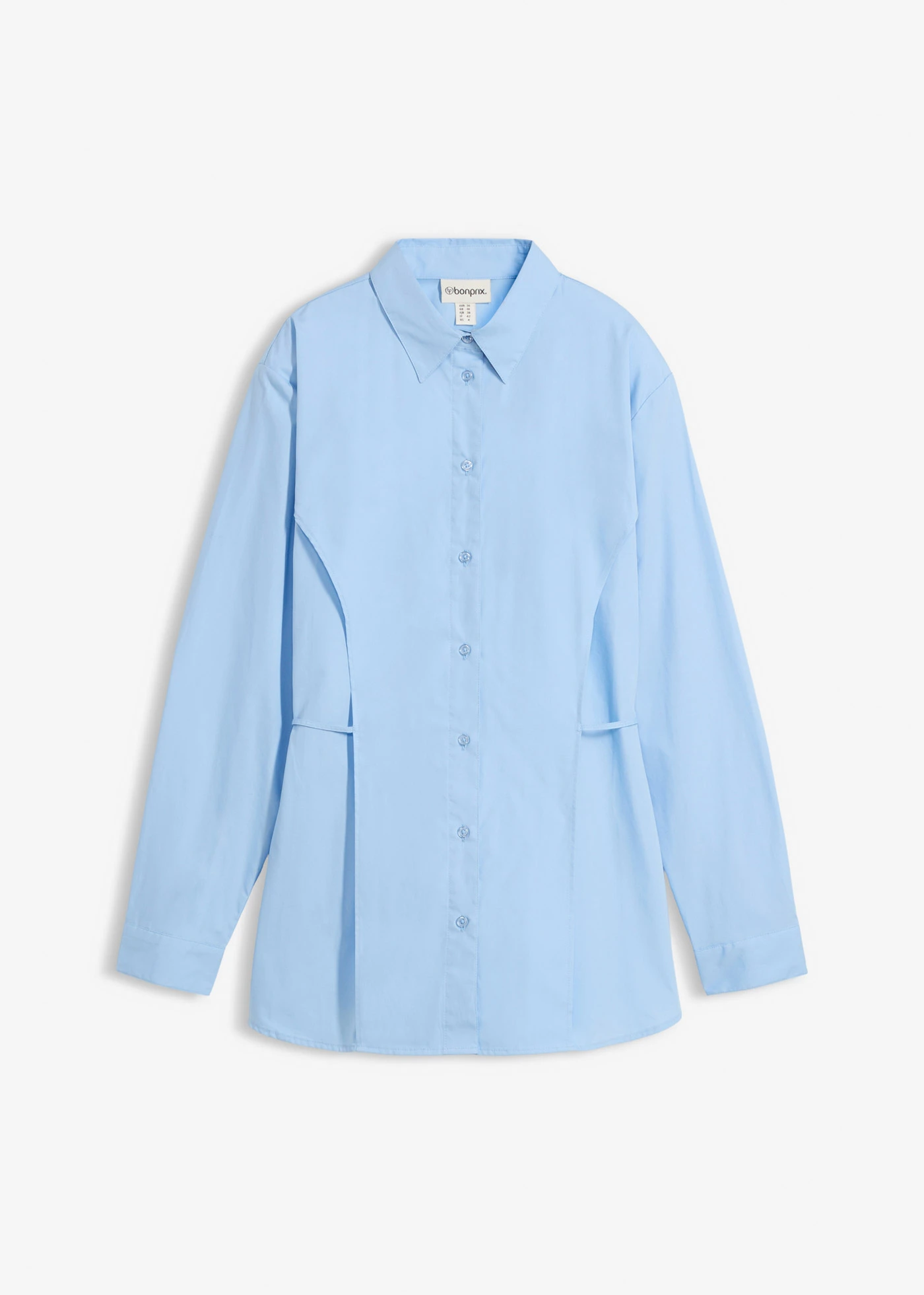 Katoenen blouse met strikdetail • lichtblauw • bonprix online shop