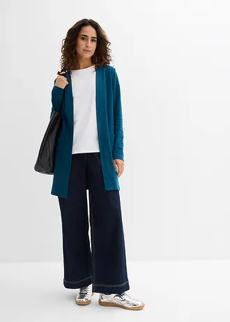 Gilet matière T-shirt • pétrole • Boutique bonprix