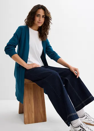 Gilet matière T-shirt • pétrole • Boutique bonprix