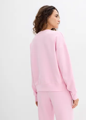 Bluză casual din material scuba moale, culoare: roz cristal