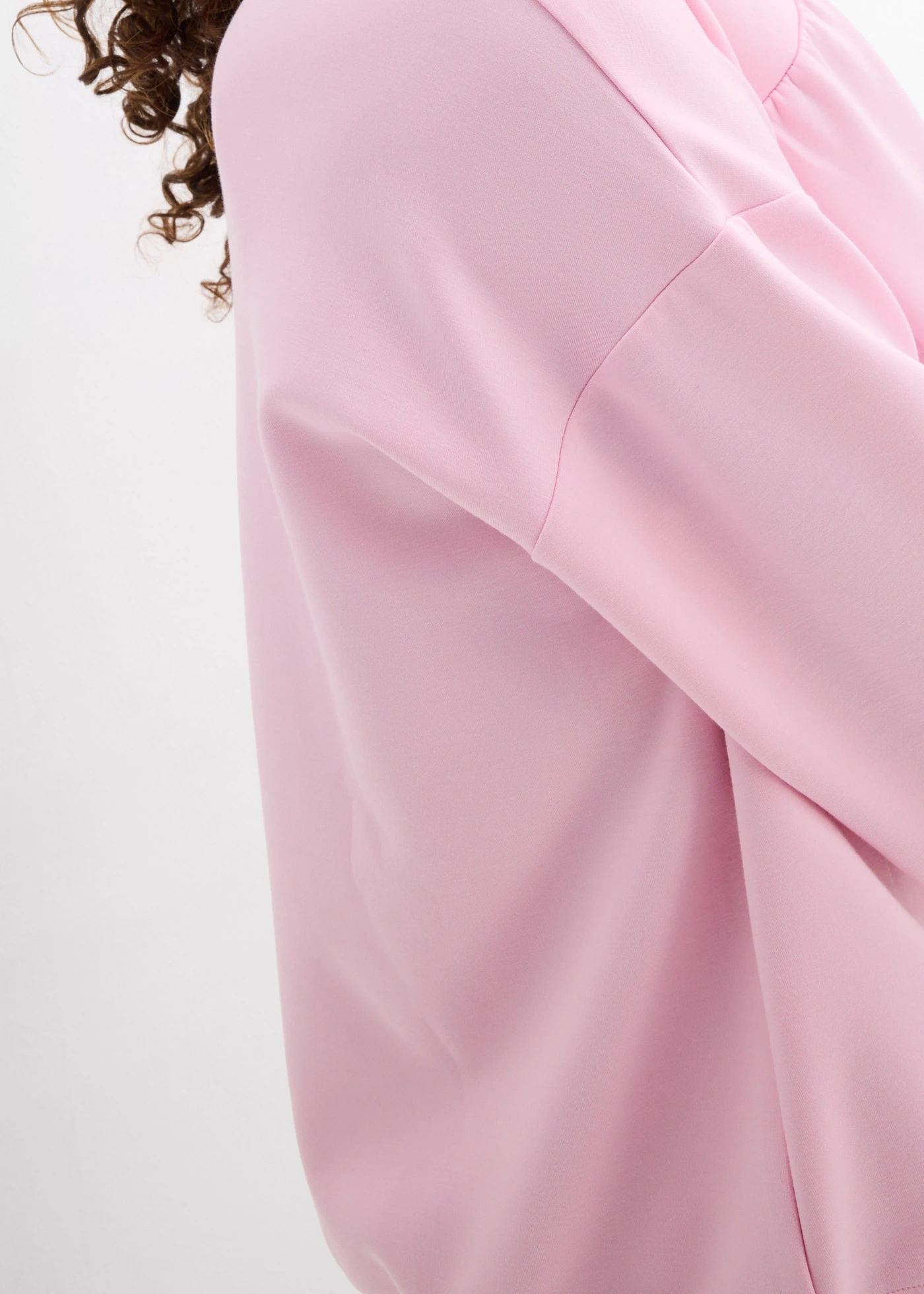 Bluză casual din material scuba moale • roz cristal • magazin bonprix