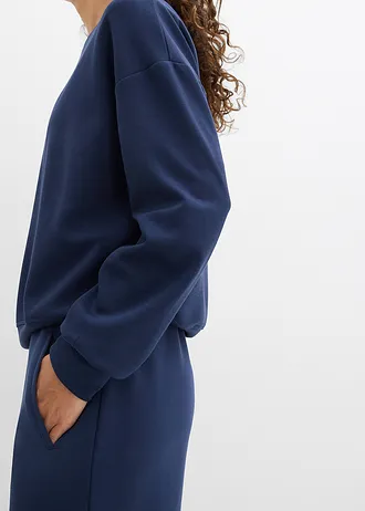 Bluza z miękkiej dzianiny scuba • granatowy • sklep bonprix