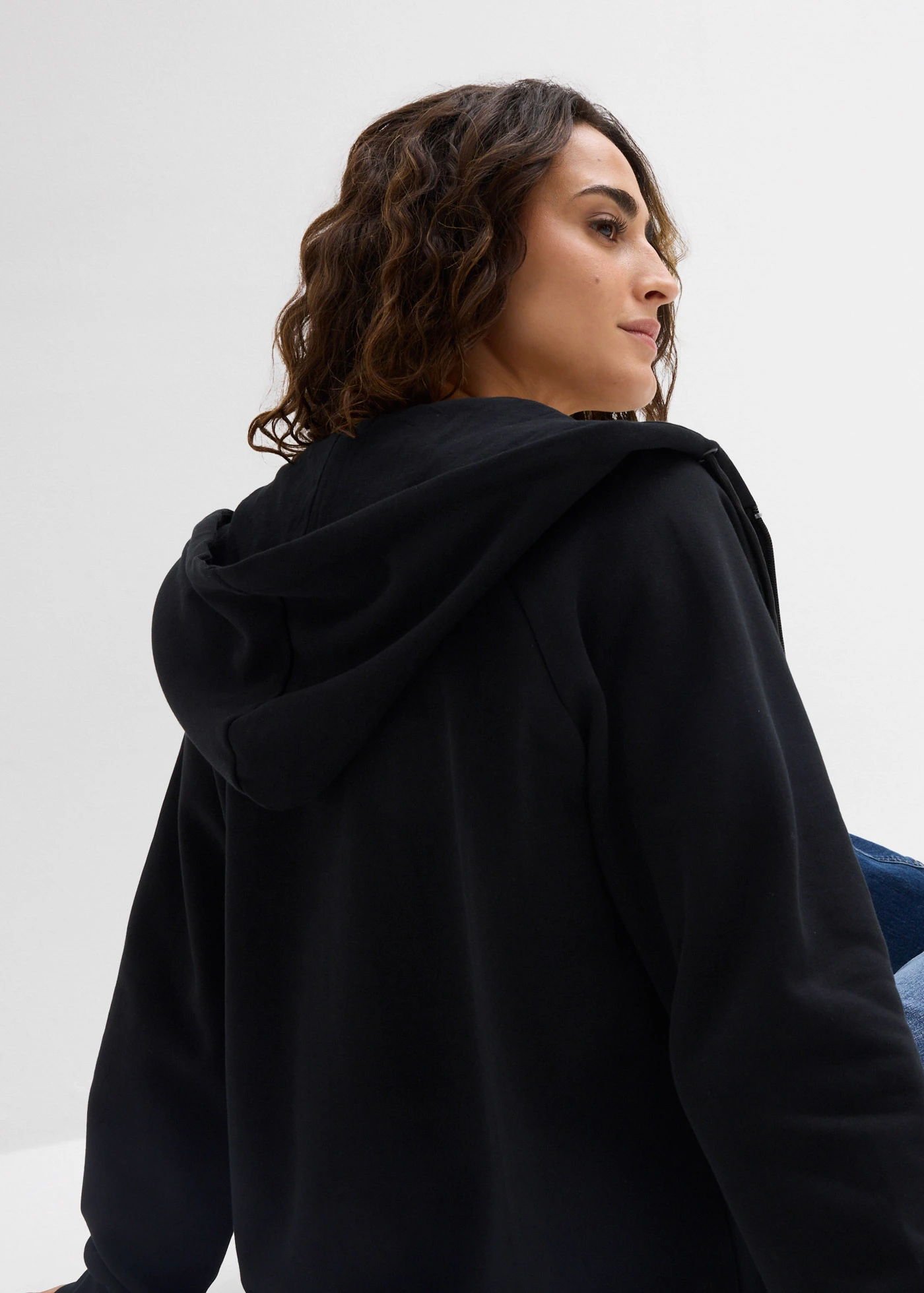 Jachetă casual din bumbac organic 100% • negru • magazin bonprix