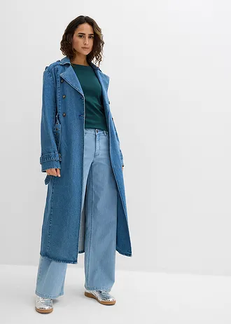 Bluză cu mâneci lungi din bumbac organic 100% • verde profund • magazin bonprix