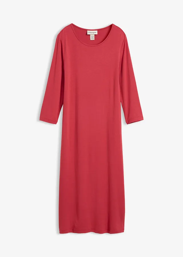 Shirtjurk in een fijne viscosemix, Kleur: kersenrood