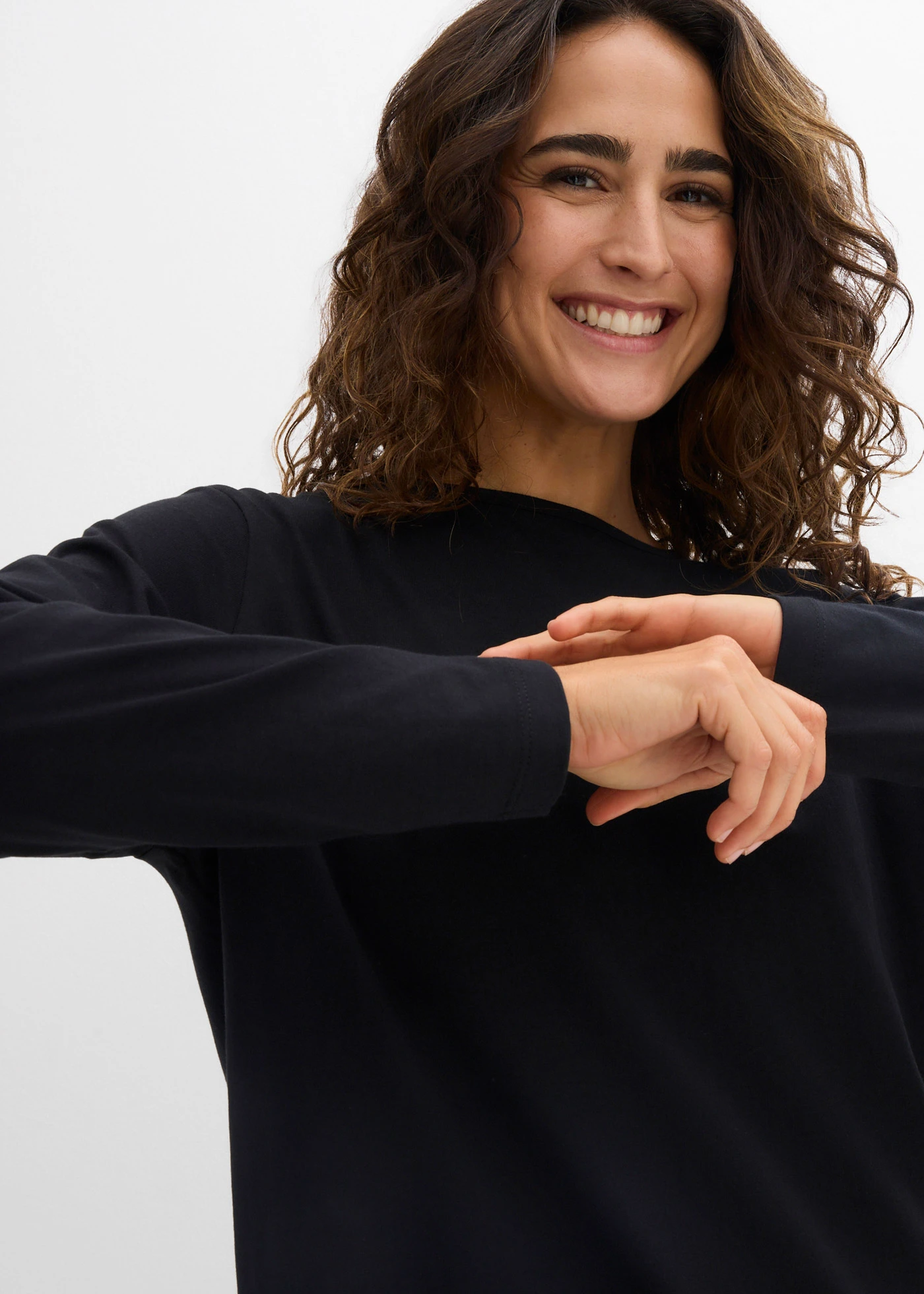 Dlhé tričko z čistej bio bavlny • čierna • obchod bonprix