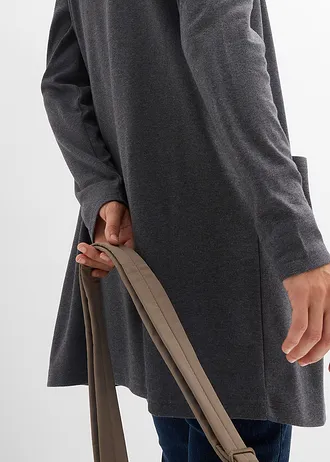 Gilet matière T-shirt • gris chiné • Boutique bonprix