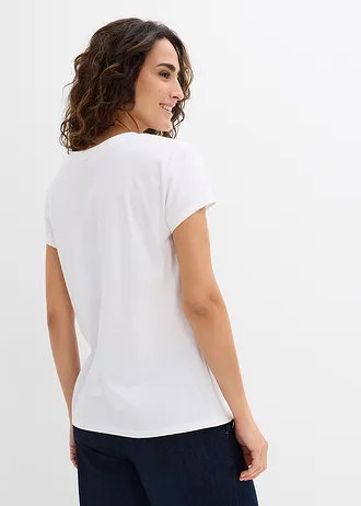 Tricou din bumbac organic 100% (set/2 buc.) • negru/alb • magazin bonprix