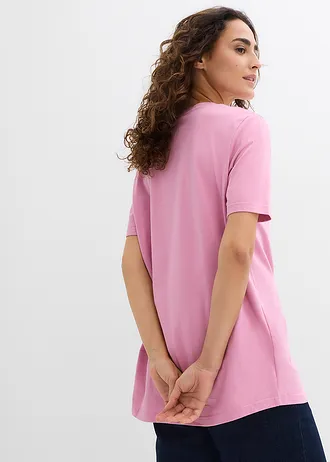 Bluză lungă din bumbac organic 100% (set/ 2 buc) • bleumarin-mov-maroniu • magazin bonprix