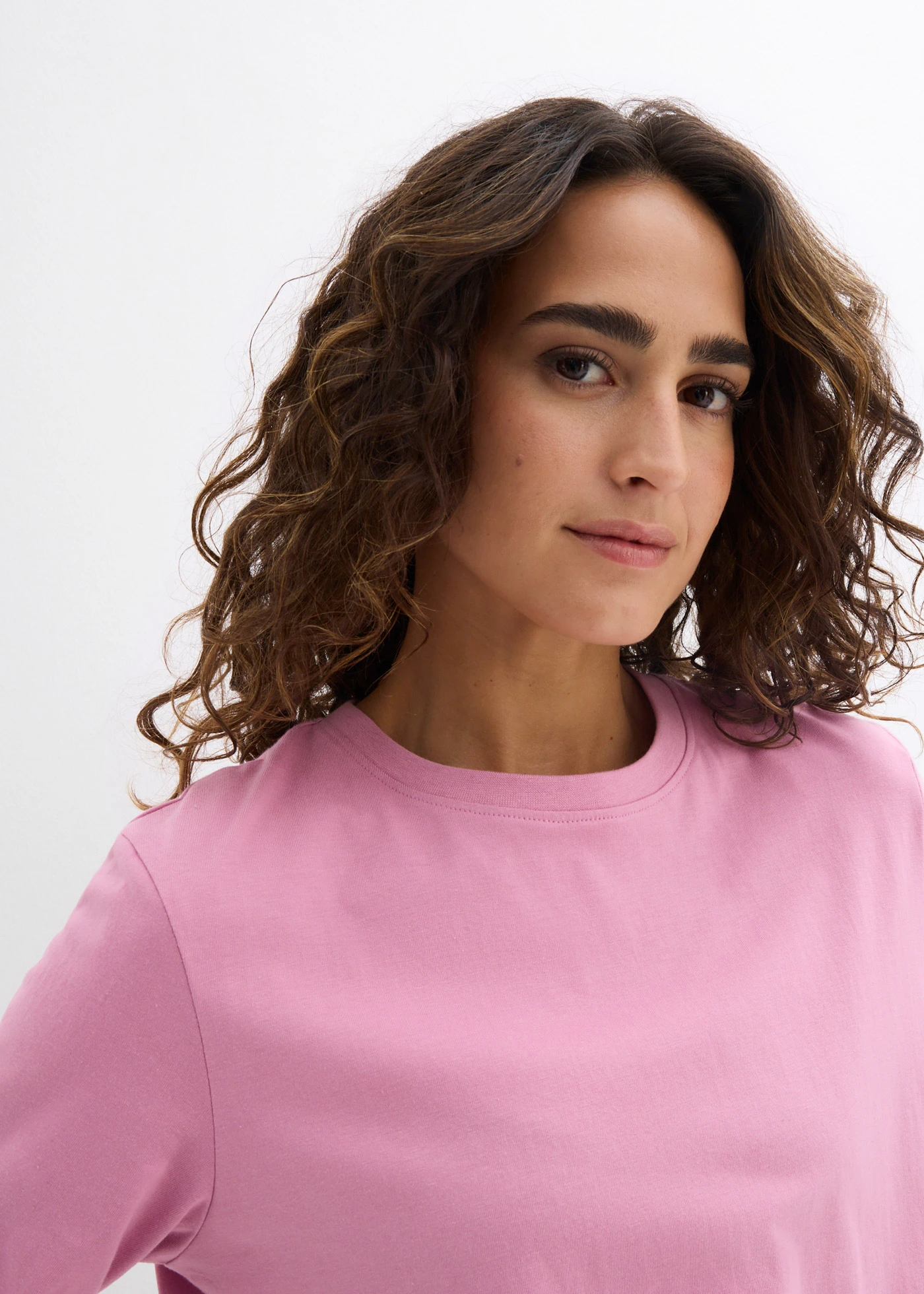 Hosszú póló tiszta bio-pamutból (2 db-os csomag) • sötétkék-mályva • bonprix áruház