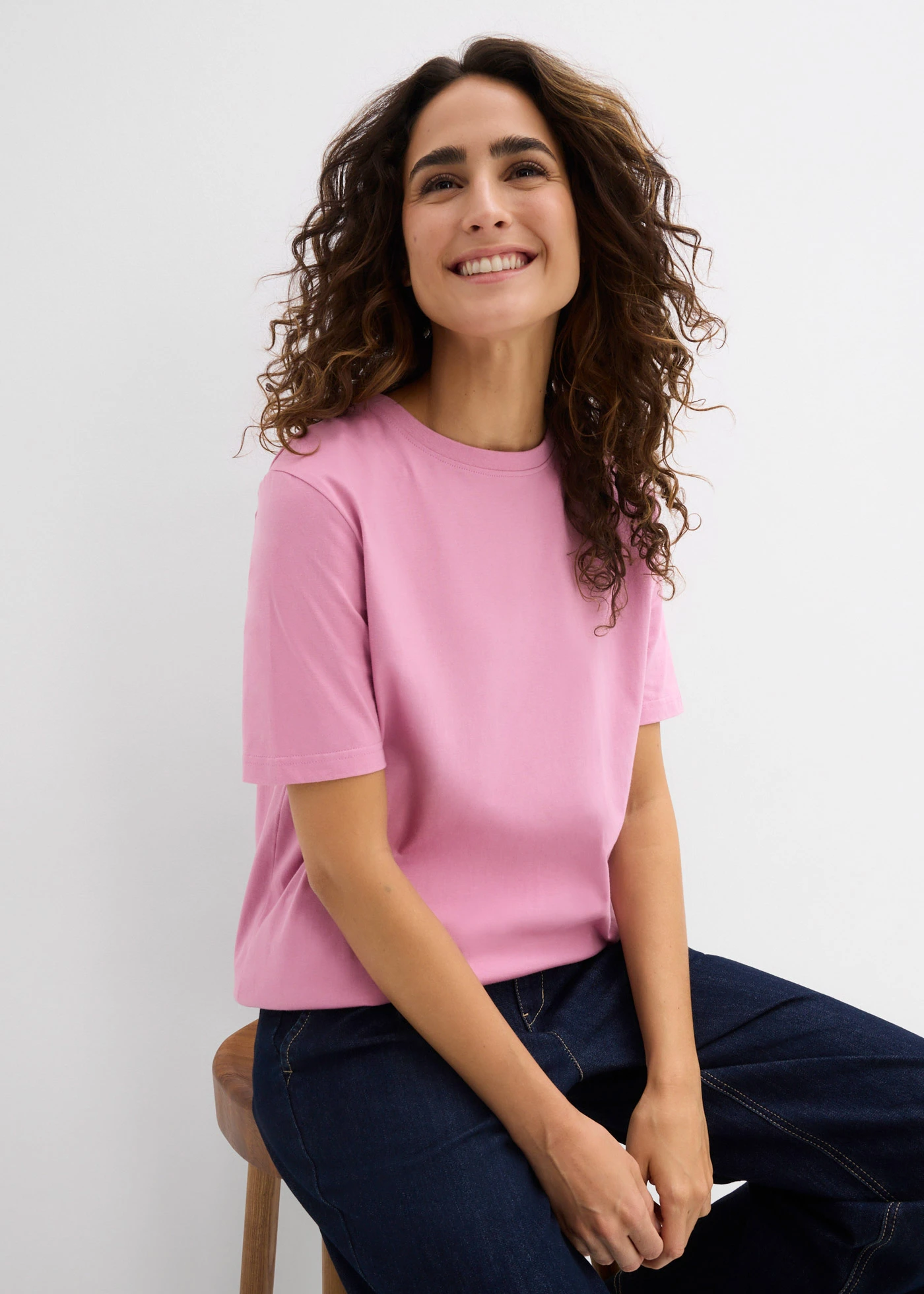 Hosszú póló tiszta bio-pamutból (2 db-os csomag) • sötétkék-mályva • bonprix áruház