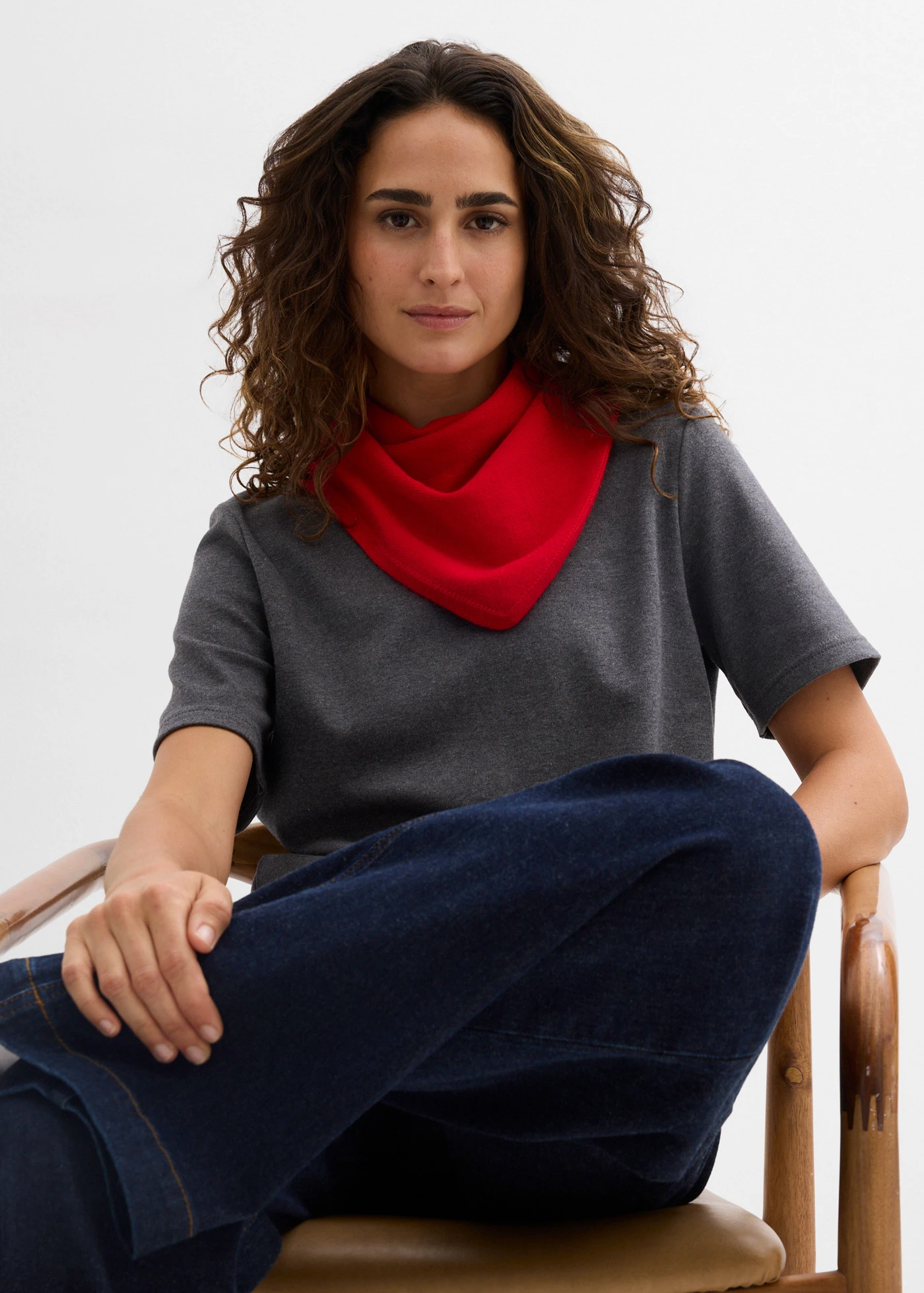 Bluză tricot • gri melanj-bleumarin melanj • magazin bonprix