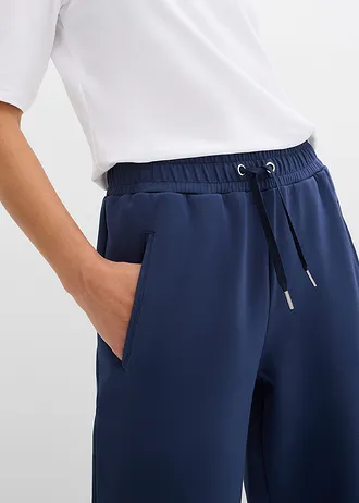 Joggingové kalhoty z měkkého materiálu scuba • tmavě modrá • bonprix obchod
