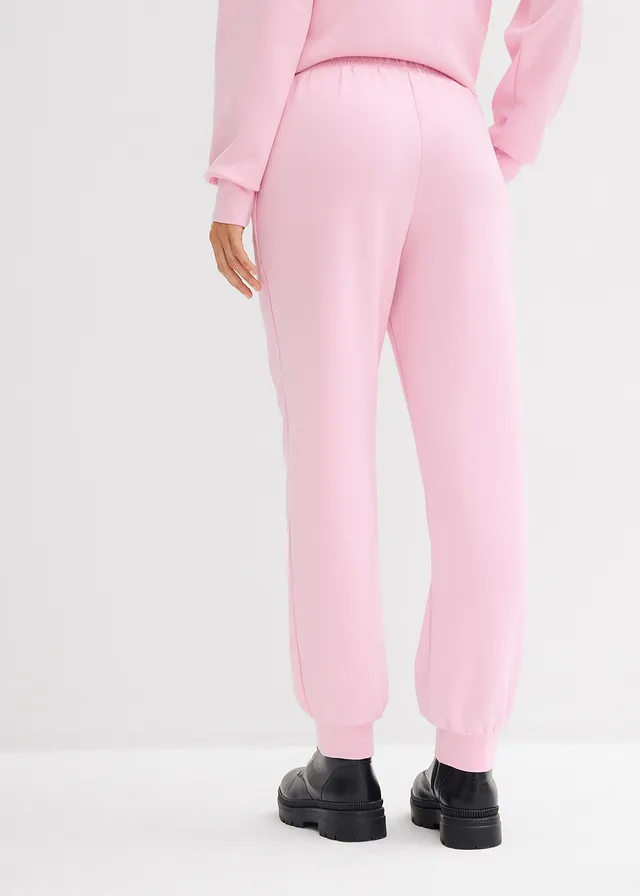 Pantalon de jogging doux en matière néoprène, Couleur: rose cristal