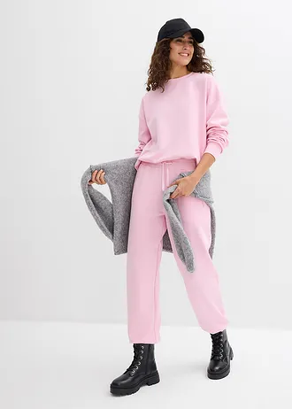 Joggingbroek van zachte scuba • kristalroze • bonprix online shop