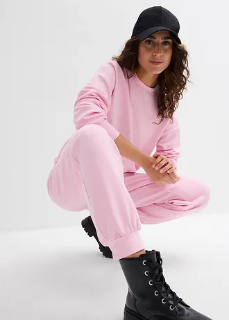 Pantaloni de jogging din material scuba moale • roz cristal • magazin bonprix