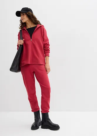 Sweatvest van puur biologisch katoen, Kleur: kersenrood