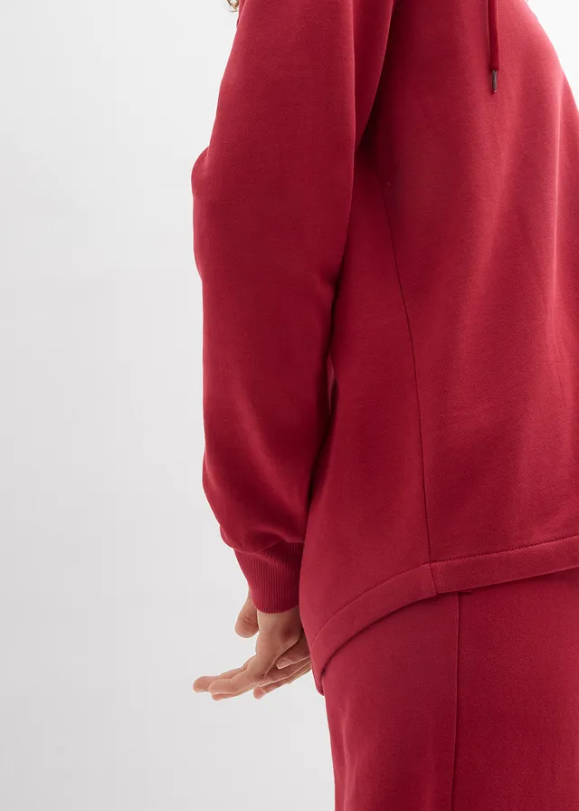 Sweat zippé 100% coton • rouge cerise • product-page.page-title-suffix
