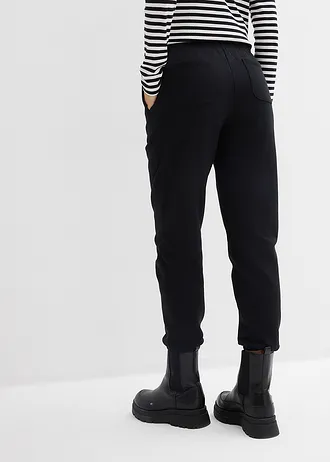 Sweatpants van puur biologisch katoen (set van 2), Kleur: zwart-lichtgrijs gemêleerd