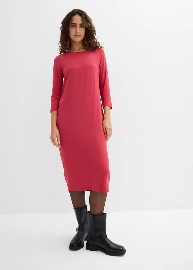 Shirtjurk in een fijne viscosemix, Kleur: kersenrood