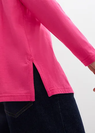 Bluză cu guler rulat din bumbac organic 100% • roz pinklady • magazin bonprix