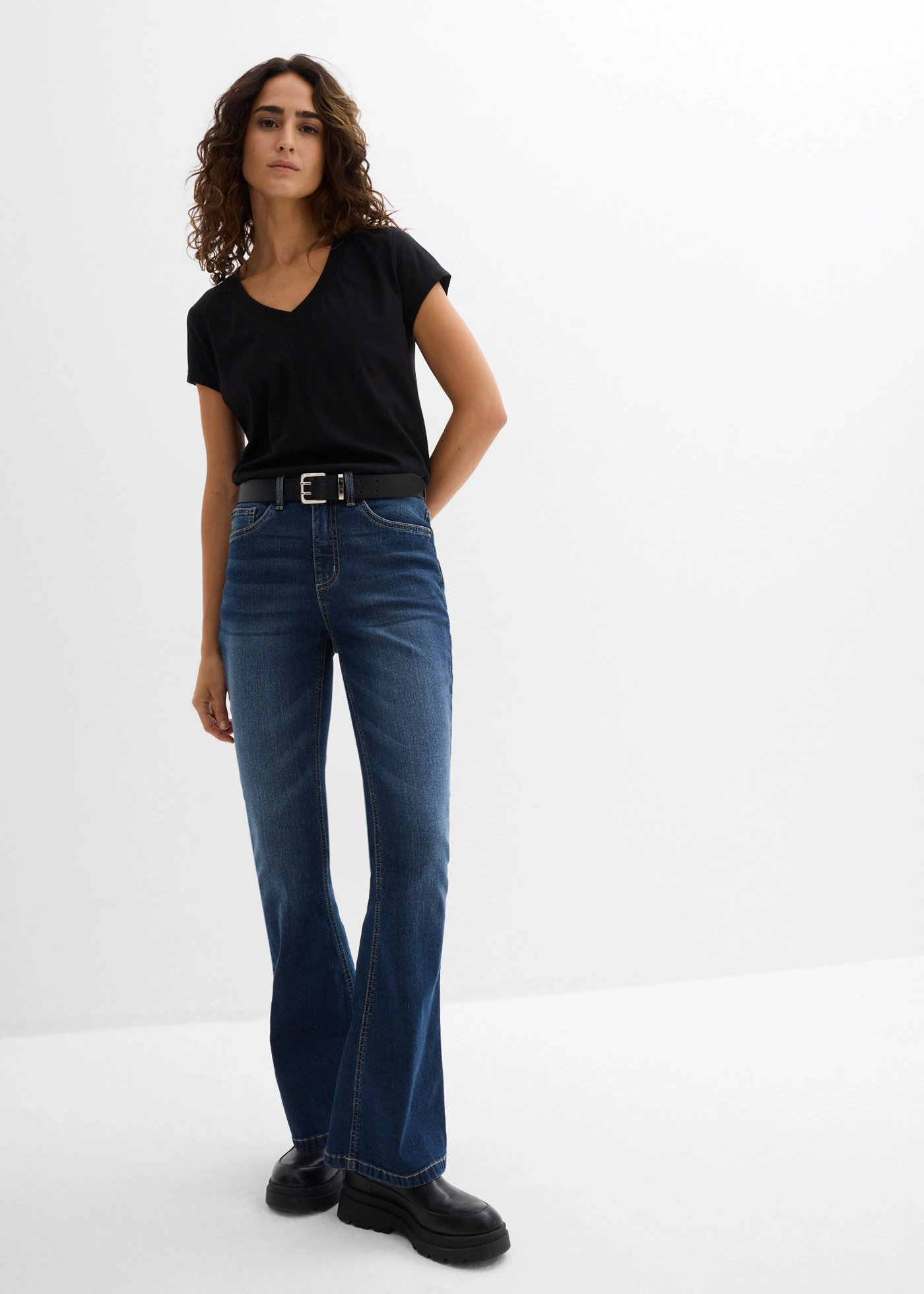 Tricou din bumbac organic 100% (set/2 buc.) • negru/alb • magazin bonprix