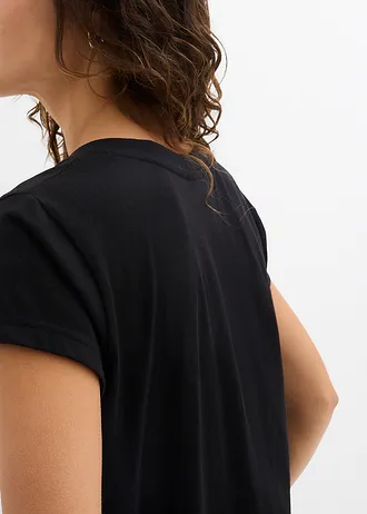Tricou din bumbac organic 100% (set/2 buc.) • negru/alb • magazin bonprix