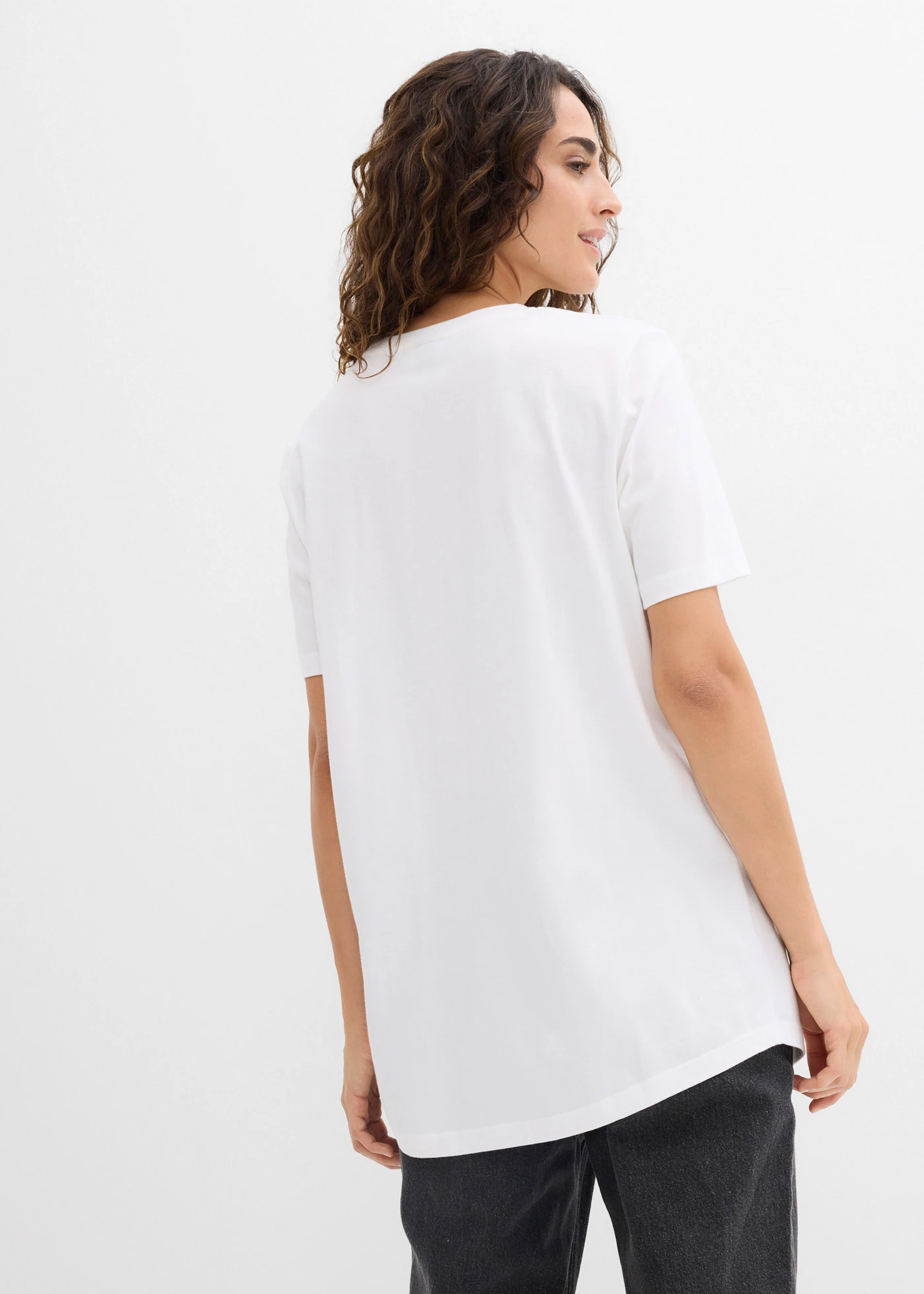 Longshirt van biologisch katoen (set van 2) • zwart/wit • bonprix online shop