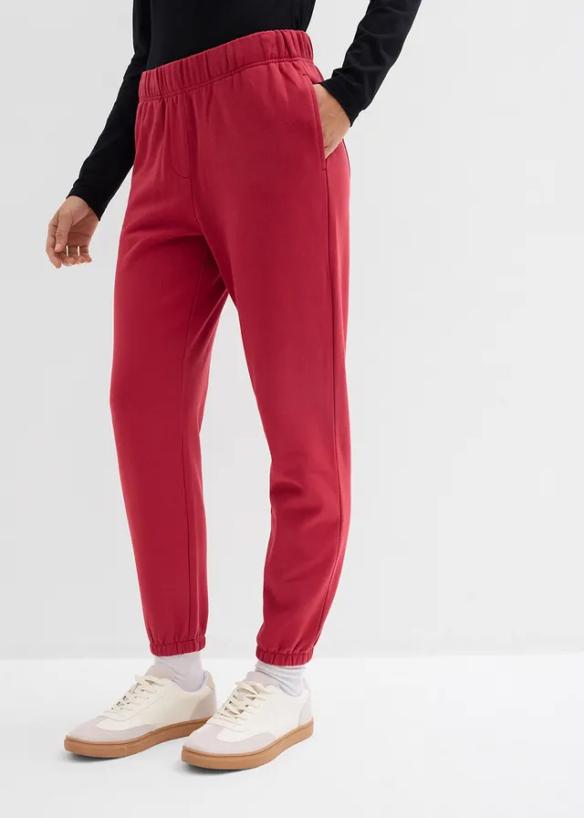 Lot de 2 pantalons sweat 100% coton • noir-rouge cerise • product-page.page-title-suffix