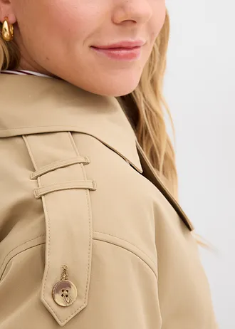 Trenč bunda, krátka • khaki hnedá • obchod bonprix