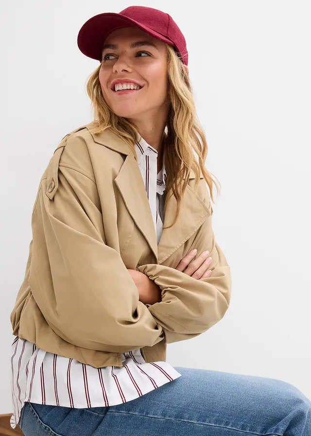 Korte trenchcoat • kakibruin • product-page.page-title-suffix