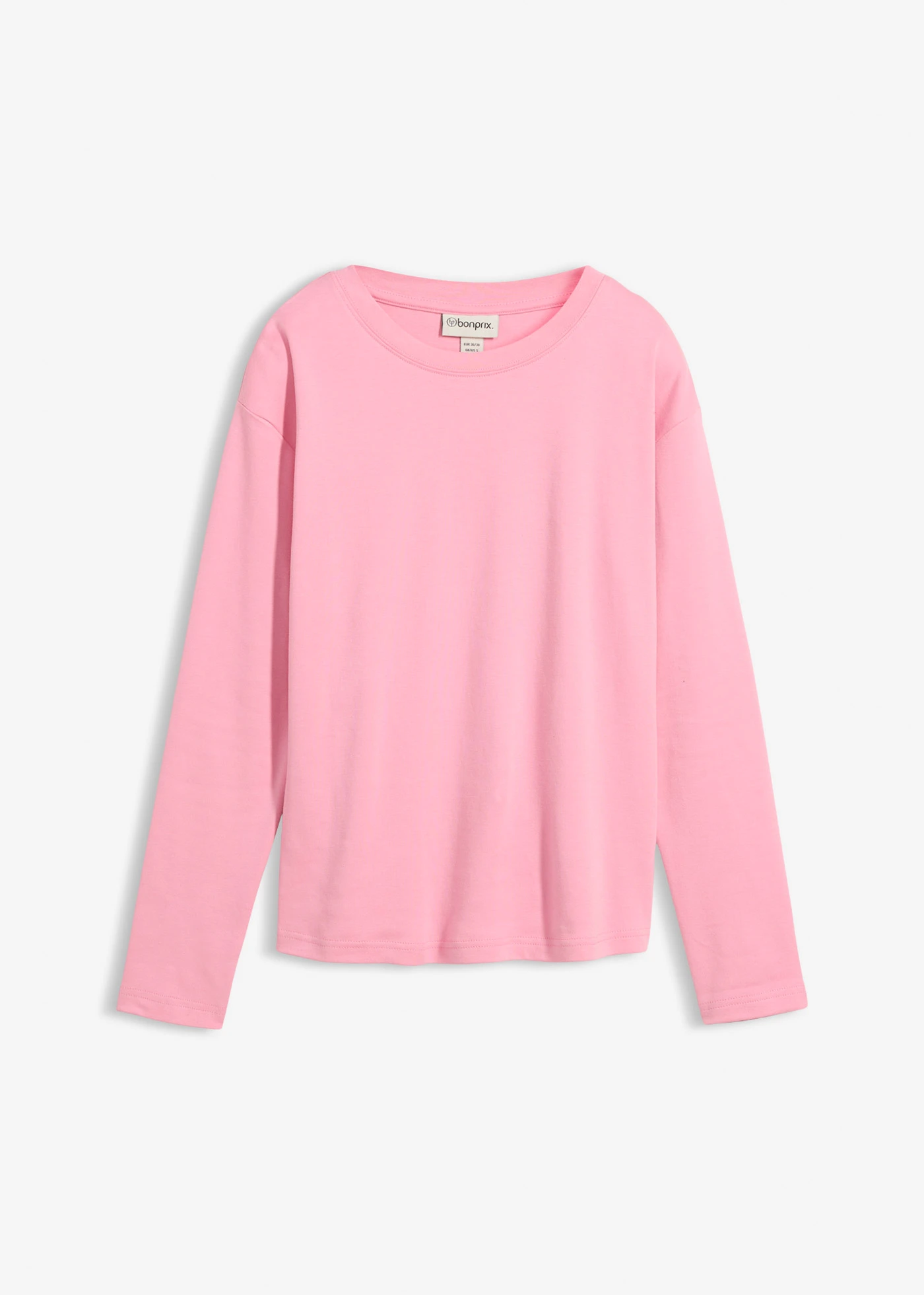 Bluză cu mâneci lungi din bumbac organic pur, gros • violet-orhidee fumuriu • magazin bonprix